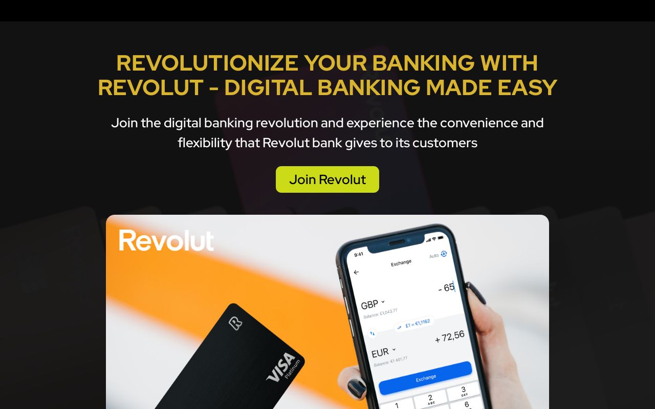 Revolutionize Your Banking with Revolut - Low Fees, Flexible Accounts ...